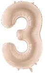 Party Deco Фолиен балон цифра, 72 см, Тъмен Бежов - 3 (fb230t-3-013c)