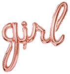 Party Deco Фолиев Балон Надпис ''Girl'', Розово Злато, 77x70см (FB43M-019R)