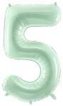 Party Deco Фолиев Балон Цифра, Светло Зелено - 72 см - 5 (fb230g-5-012)