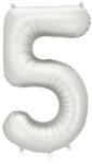 Party Deco Матиран Фолиев Балон Цифри Сребро 86 см - 5 (fb1s-5-018)