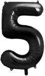 Party Deco Фолиев балон цифра, 86 см, черен - 5 (fb1m-5-010)