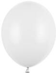 Party Deco Бял пастелен латексов балон - 23 см (sb10p-008)