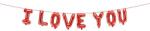 Party Deco Фолиев Надпис ''I Love You'', Червен, 260х40см (FB184M-007)