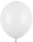 Party Deco Бял пастелен латексов балон - 27 см (sb12p-008)