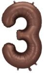 Party Deco Фолиев Балон - Цифра, 86 см, Мока - 3 (fb1s-3-494)