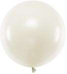 Party Deco Голям Латексов Балон, Пастел, Светъл Крем, 60см (olbom-079j)