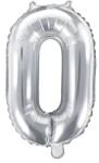 Party Deco Фолиев Балон Цифра, Сребърно - 35см - 0 (fb10m-0-018)
