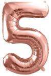 Party Deco Фолиев Балон Цифра, Розово Злато - 86см - 5 (fb1m-5-019r)