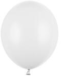 Party Deco Бял пастелен латексов балон - 30 см (sb14p-008)