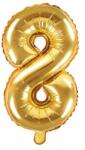 Party Deco Фолиев Балон Цифра, Златно, 35см - 8 (fb10m-8-019)