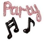 HootyBalloo Фолиеви Балони "Party" и Музикални Ноти (HBLD100)
