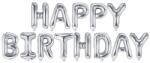 Party Deco Фолиев Надпис "Happy Birthday'', Сребро, 340х35см (FB6M-018)