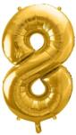 Party Deco Фолиев Балон Цифра, Злато - 86см - 8 (fb1m-8-019)
