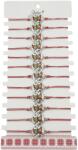 Jolie Bratara Martisor pentru Dama, Jolie, Model Fluture, Set 12 bucati, Pandativ din Aliaj cu Print Traditional, Snur Ajustabil Impletit, Alb/Rosu (128166)