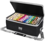 Flippy Set 262 Markere, Flippy, Dublu Capat, Subtire 1mm si Gros 6 mm, Geanta Depozitare, Corp Alb, Multicolor (163863)