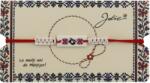 Jolie Martisor de Tip Bratara Norocoasa, Jolie, Ornament Central cu Motive Populare, Model Alb, Dimensiune Reglabila, Ambalaj Individual cu Design (165815)