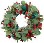 Flippy Coronita de Craciun pentru usa, Verde/Rosu, 40 cm, PVC, Artificiala, Decorata, Interior/Exterior, Flippy (105552)