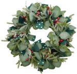 Flippy Coronita de Craciun pentru usa, Rosu-Verde, 40 cm, PVC, Artificiala, Decorata, Interior/Exterior, Flippy (105555)