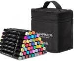 Flippy Set 40 Markere, Flippy, pe Baza de Alcool, Dublu Capat, Subtire 1mm si Gros 6 mm, Geanta Depozitare, 15 cm, Multicolor (161529)
