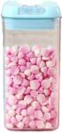 Flippy Cutie de Depozitare Alimente, Flippy, 1.2L, Capac Albastru, din PP+PET, Inchidere Ermetica, 10 x 10 x 20.5 cm, Transparent (134633)