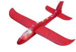 Flippy Avion planor din polistiren in punga , lungime 47 cm, cu lumini pe toata lungimea, Rosu , Flippy (116315)