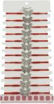 Flippy Bratara Martisor pentru Dama, Jolie, Model Fluture, Set 12 bucati, Pandativ Argintiu din Inox cu Snur Rosu Ajustabil (128084)