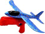 Flippy Pistol cu Lansator de Avion, Flippy, din Polistiren+Plastic, +3 Ani, Avion 38 cm, Lansare 10 m, Rosu/Albastru (131550)