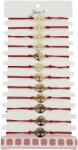 Flippy Bratara Martisor pentru Dama, Jolie, Model Copacul Vietii, Set 12 bucati, Pandativ Auriu din Inox cu Snur Rosu Ajustabil (127980)
