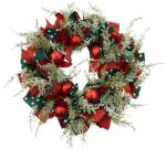 Flippy Coronita de Craciun pentru usa, Rosu/Verde, 40 cm, PVC, Artificiala, Decorata, cu LED, Interior/Exterior, Flippy (105553)