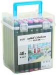 Flippy Set Cutie 48 Markere, Flippy, cu Alcool, Artist Markers, Cutie Plastic cu Maner, Multicolor (129294)