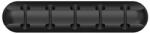 Flippy Organizator de Cabluri, Flippy, Autoadeziv, Multifunctional, 5 Locuri de Suport, 9.6x2.2cm, Negru (126750)