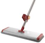 Flippy Mop Plat cu Laveta din Microfibra, Flippy, Pentru Uz Casnic, cu 2 Lavete Incluse, Sistem de Stoarcere, Tija Telescopica 130 cm, Rotire 360°, 42 x 130 cm, Rosu (125917)