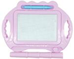 Flippy Tabla Magnetica pentru desen Flippy, Pix, forma dreptunghi, dimensiuni 23x17 cm, Dezvolta Creativitatea, cu picioare suport, Roz Pal (123941)