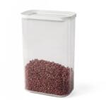 Flippy Cutie de Depozitare Alimente, Flippy, 2L, Capac Alb, din ABS+Silicon, 14.5 x 9 x 22.2 cm, Transparent (134610)
