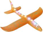 Flippy Avion Planor cu Pilot, Flippy, Din Polistiren, Cu Lumini pe Toata Lungimea, 47 cm, Portocaliu (126122)
