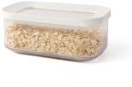 Flippy Cutie de Depozitare Alimente, Flippy, 450 ml, Capac Alb, din ABS+Silicon, 14.5 x 9 x 6 cm, Transparent (134602)