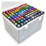 Flippy Set 168 Markere, Flippy, cu Alcool Touch Room, Cutie Plastic Inclusa, 2 Varfuri, Multicolor (129297)