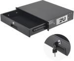 VEVOR 2U szerver rack fiók, teherbírás 22, 68 kg, zárható