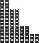 VEVOR 8 db-os e-track sínkészlet (1, 5 m + 1, 2 m + 0, 6 m + 0, 3 m), 36 részből áll, 2 db pánt