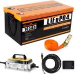 Cloudenergy 36V 105Ah LiFePO4 akkumulátor golfkocsikhoz 20A töltővel és Bluetooth BMS-sel