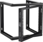 VEVOR Falra szerelhető 9U nyitott rack teherbírása 68, 04 kg 530 × 450 × 520 mm