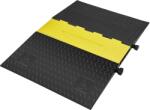 Vevor Gumikábeles rámpa 5 csatornás 10 t teherbírás 114, 5 × 80 × 5 cm fedéllel