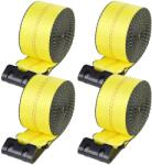 VEVOR Rögzítőhevederek 10 cm × 9 m, 2700 kg teherbírás, 8000 kg, 4 db, sárga
