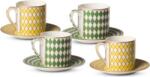 POLSPOTTEN Cești de espresso cu farfurioare Chess 100 ml, 4 buc (230-400-533)