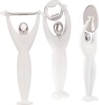 Casa Bugatti Set cadou Gym cu peeler, deschizător și tăietor de pizza, alb, 3 piese (32-7089/AC1U)
