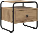 vidaXL Dulap de noapte Stejar Artizanal Lemn prelucrat GartenMobel Dekor (8007681)