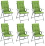 vidaXL Perne scaun spatar înalt 6 buc. melanj verde 120x50x4 cm textil GartenMobel Dekor (4002429)