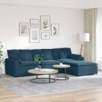 vidaXL Canapea modulara cu taburet si perne, albastru GartenMobel Dekor (3321068) Canapea