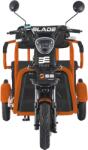 Blade Triciclu electric persoane BLADE TRIP X2 Negru-Portocaliu, 2000W, 2 locuri, autonomie pana la 70 km, CIV inclus (BLD320P3SNP)