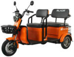 Blade Triciclu electric persoane BLADE TRIP X2 Portocaliu-Negru, 2000W, 2 locuri, autonomie pana la 70 km, CIV inclus (BLD320P3SPN)